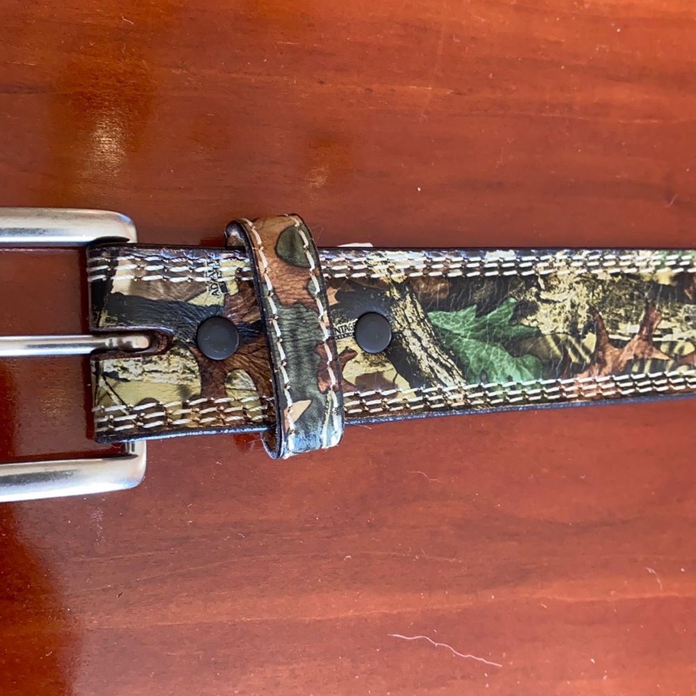 Badger Camo Leather Belt
